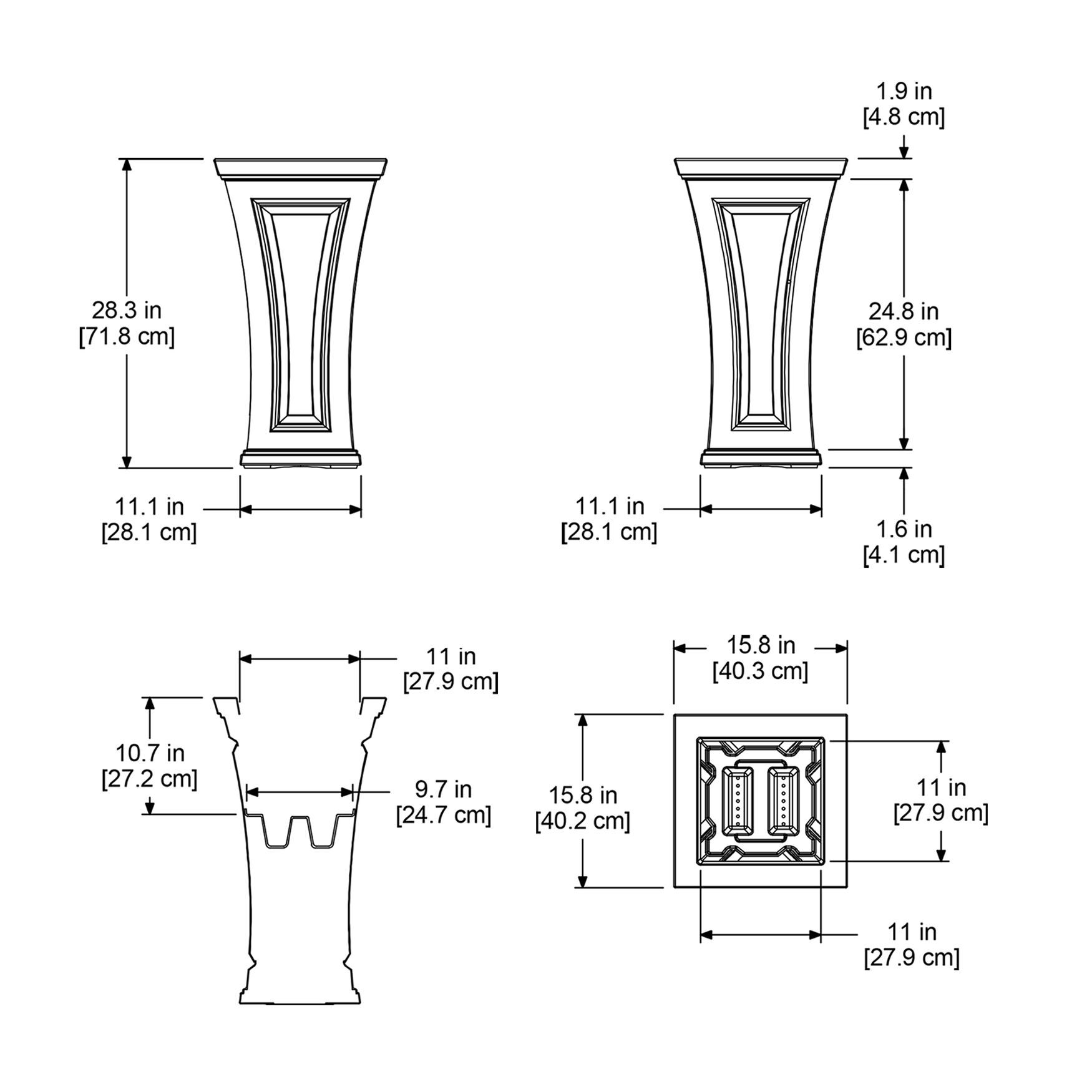 Cambridge 28 inches Tall Planter, , alternate image number 3