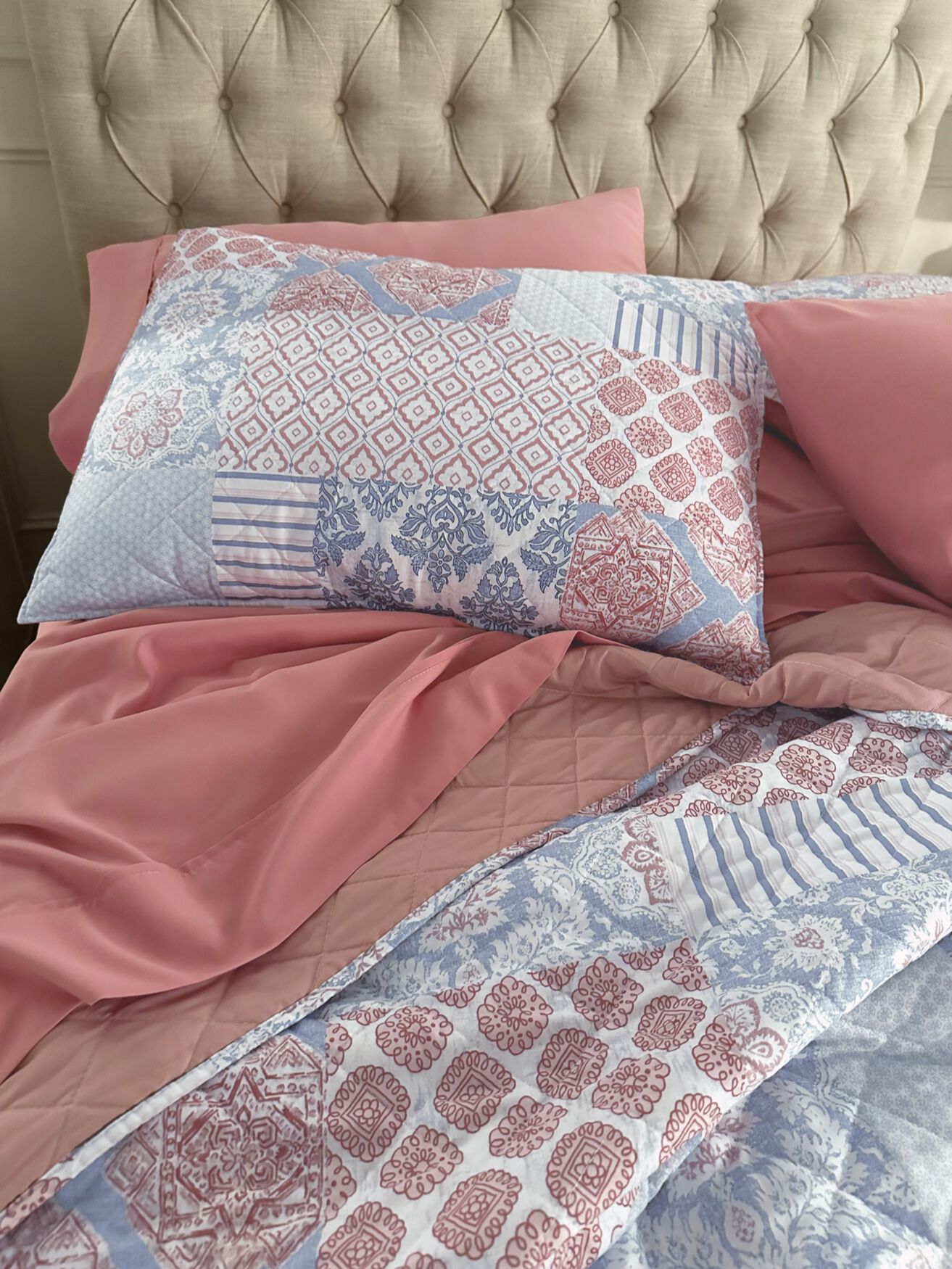 Geo Patchwork Quilt Set, , alternate image number 2