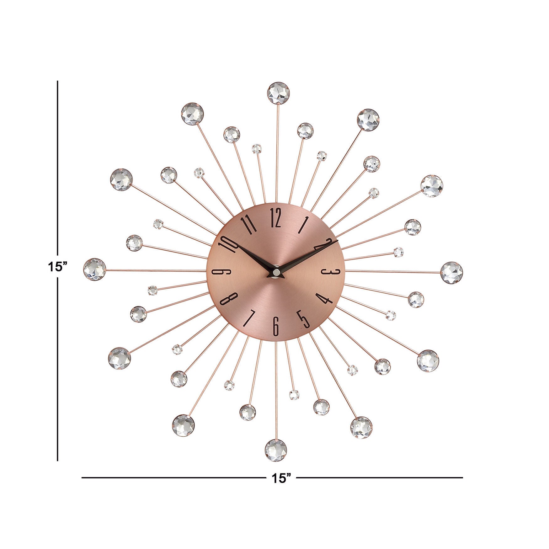 Copper Metal Glam Wall Clock, , alternate image number 4