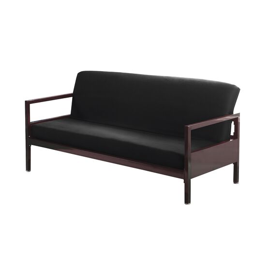Fresh Ideas 100% Brushed Cotton Stain Resistant Full Futon Cover, BLACK, hi-res image number null