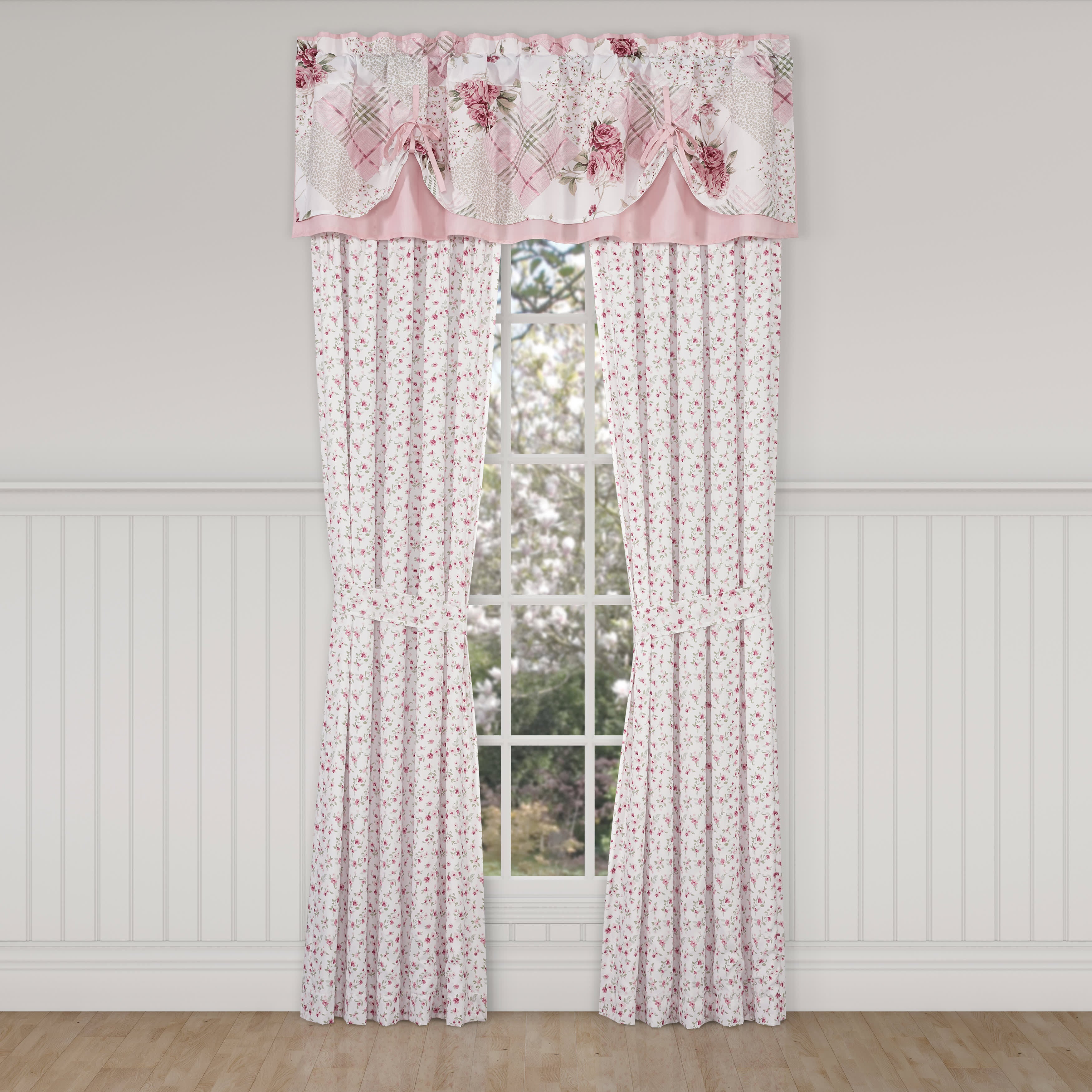 Bungalow 84 Inch Window Panel Pair, ROSE, hi-res image number 0