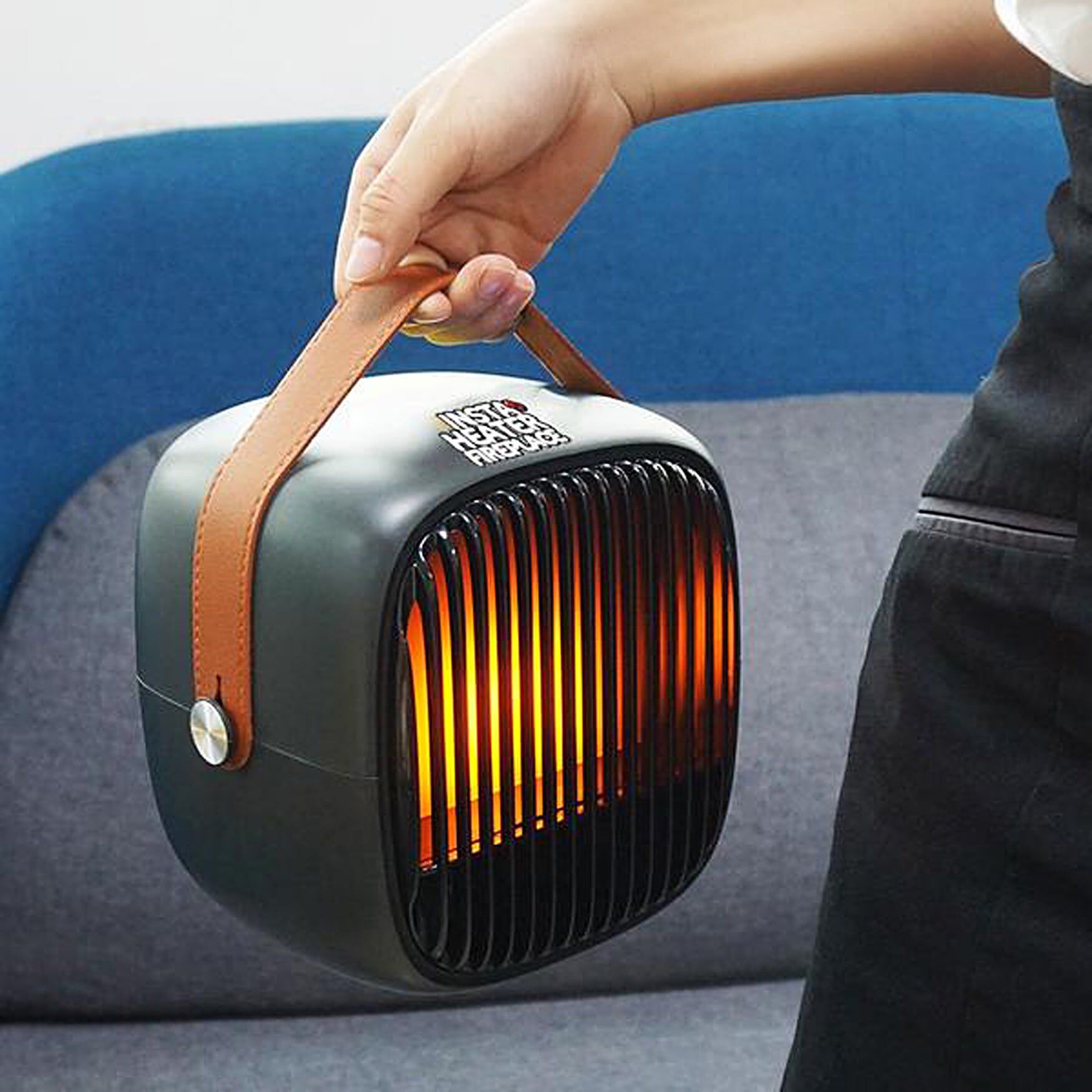 Insta Heater Fireplace, BLACK, hi-res image number 0