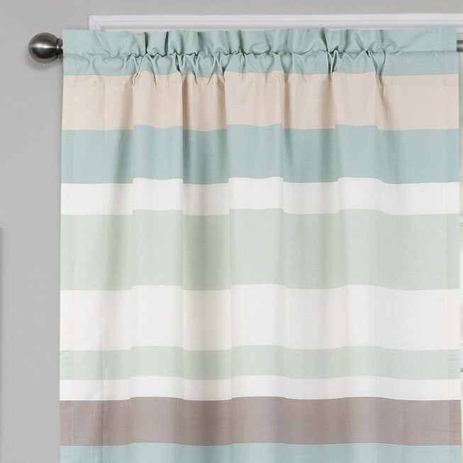 Coastal Stripe Window Panel Pair, , alternate image number 2