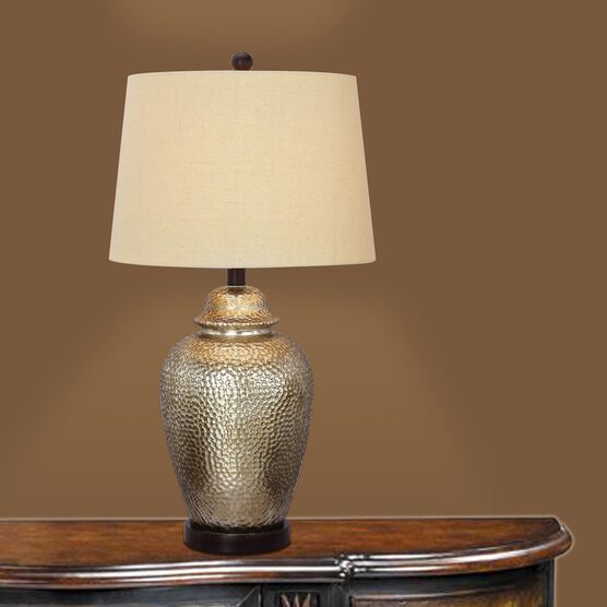 Oil Rubbed Bronze Glass & Metal 27.5" Table Lamp, , on-hover image number null