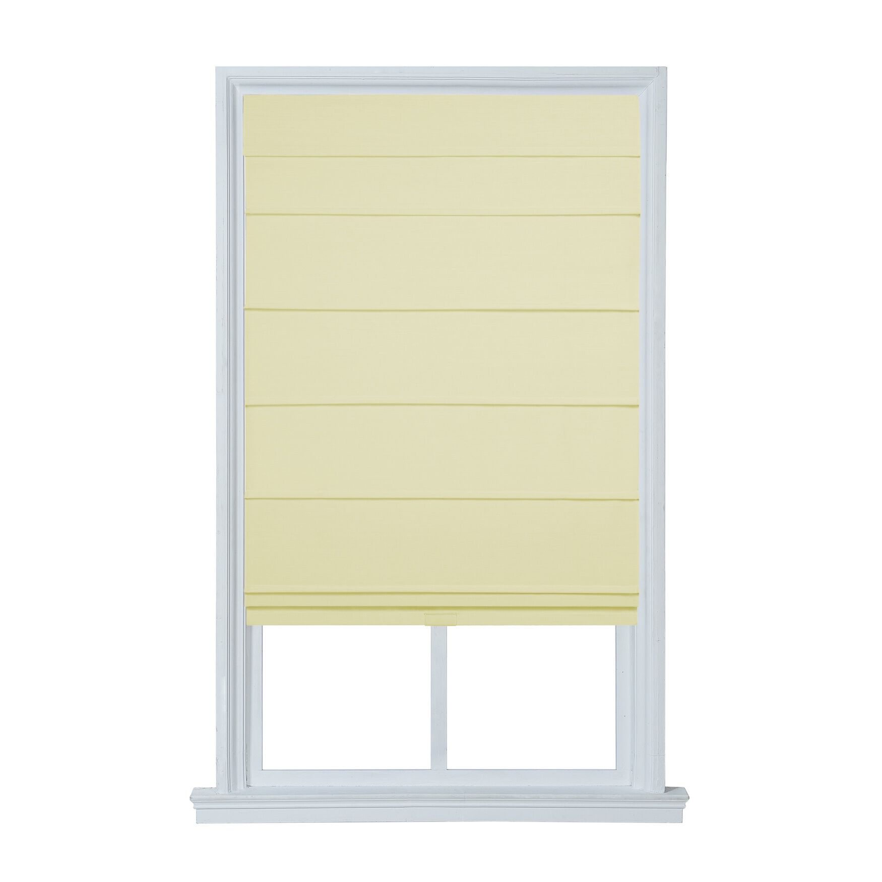 Cordless Room Darkening Fabric Roman Shade, IVORY, hi-res image number 0