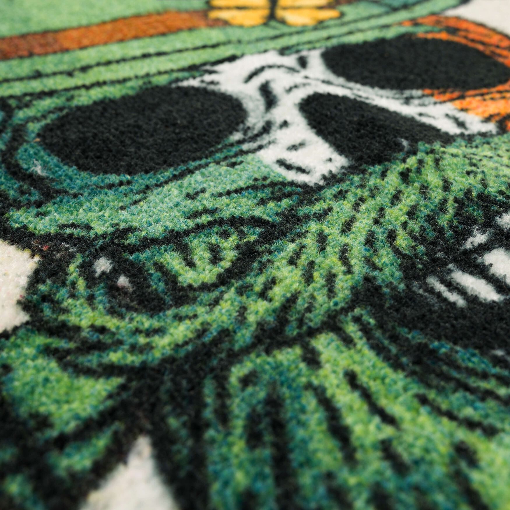 Bearded Skull Green Kitchen Rug, , alternate image number 3