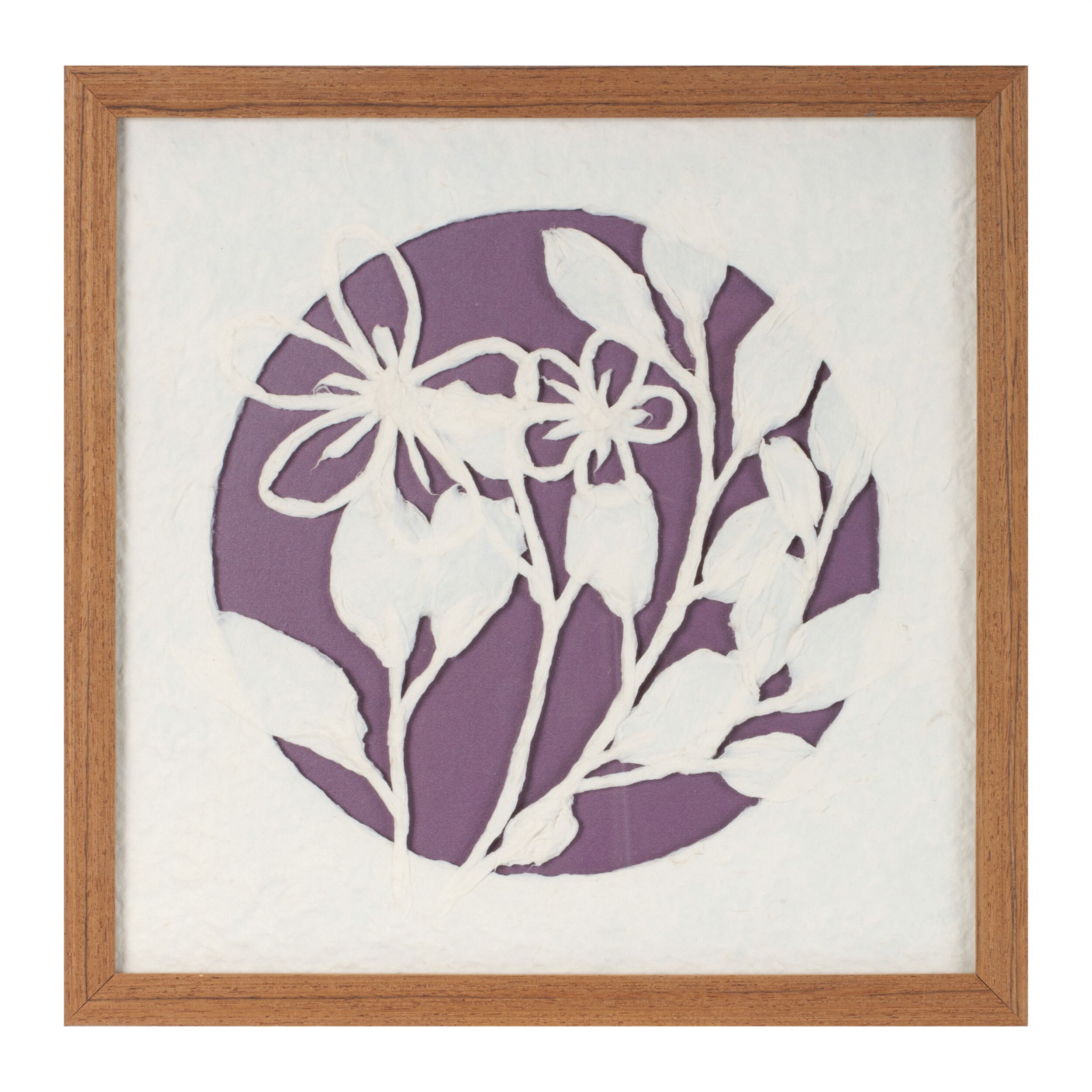 Framed Floral Wall Art Under Glass Set of 2, BROWN BEIGE, alternate image number 1