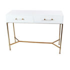 White Glam Metal Console Table, 31 x 47, , alternate image number null
