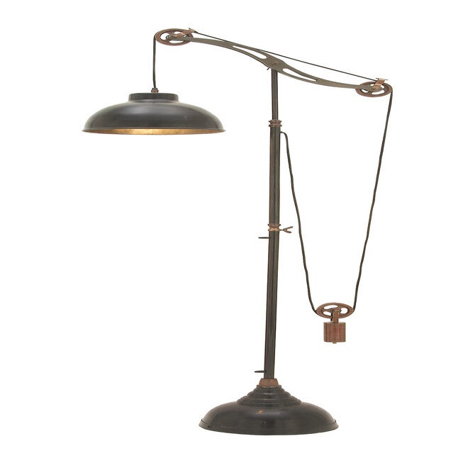 Black Metal Industrial Floor Lamp, BLACK, hi-res image number 0