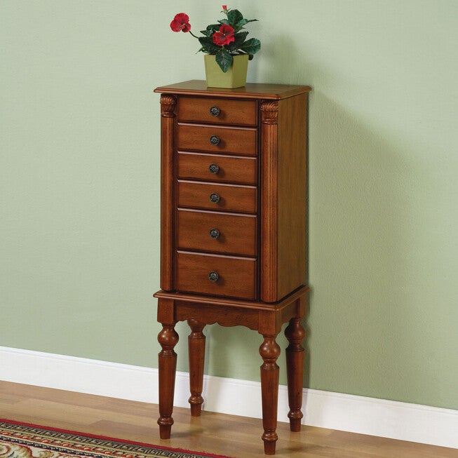 Denene Jewelry Armoire, CHERRY, hi-res image number null