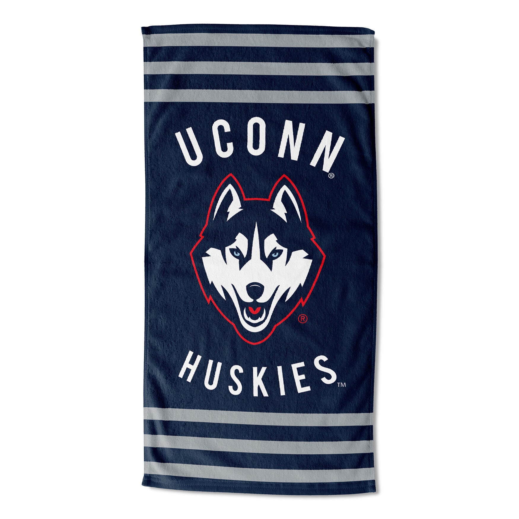 UConn Stripes Beach Towel, MULTI, hi-res image number 0