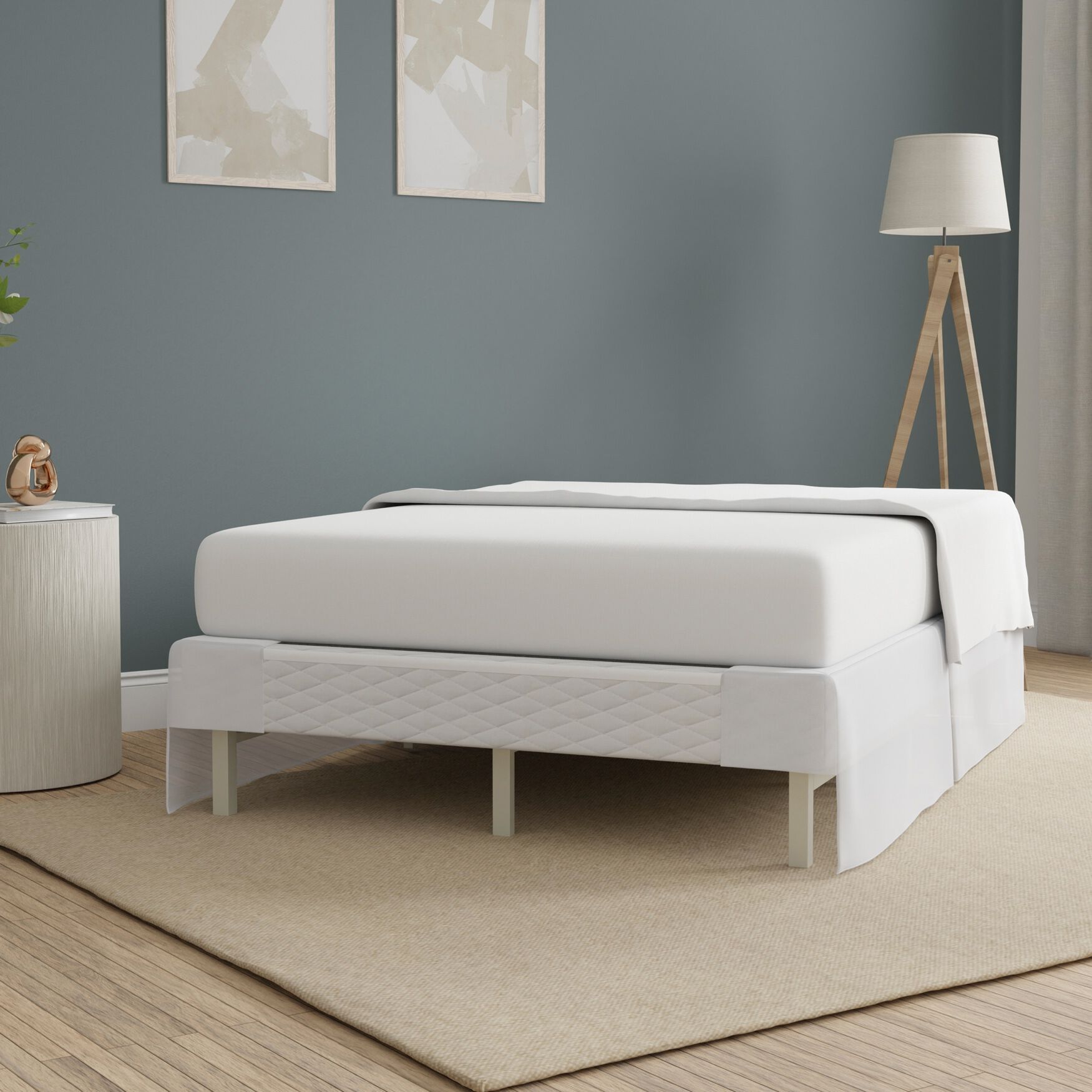 Tailored Magic Bedskirt, WHITE, alternate image number 5