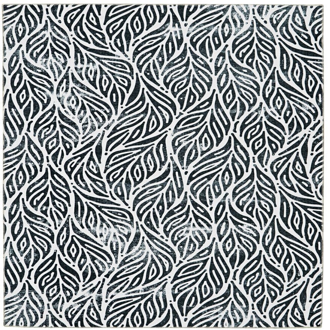 Washable Leona Ivory/Black Rug, IVORY, hi-res image number null