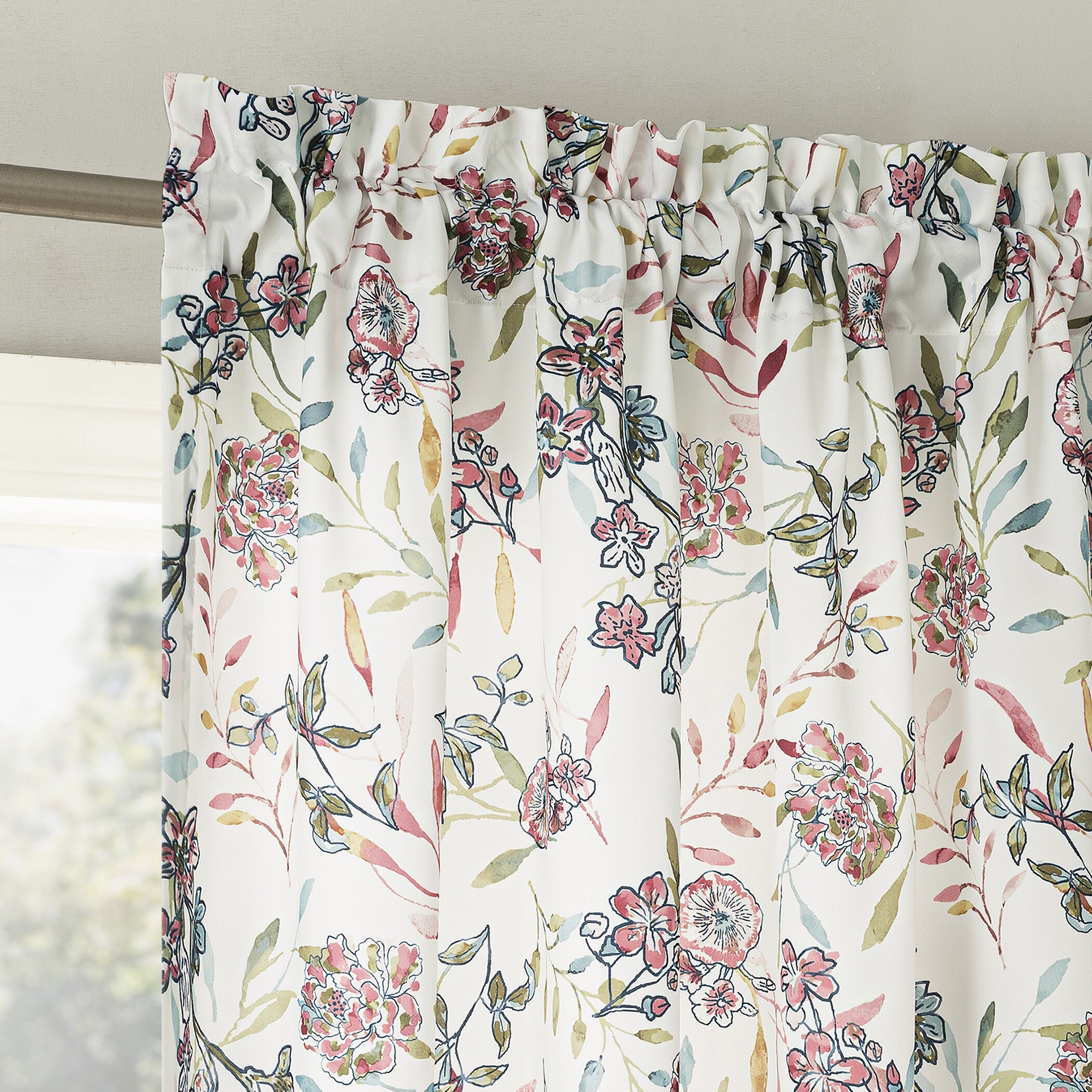 Sun Zero&trade; Lily Garden Textured Rod-Pocket Panel, , alternate image number 2