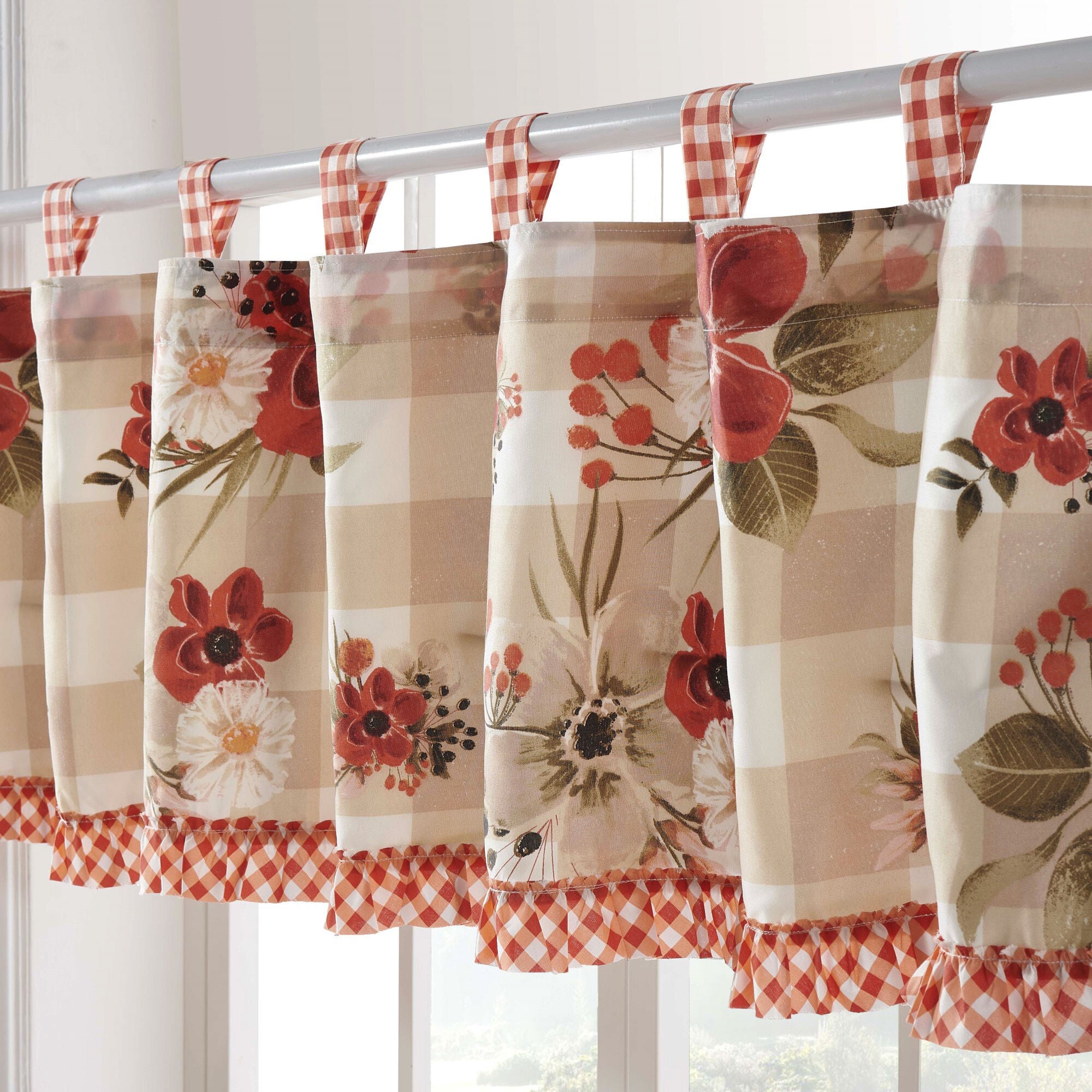 Wheatly Window Treatment Valance Curtains, TRUFFLE, alternate image number 3