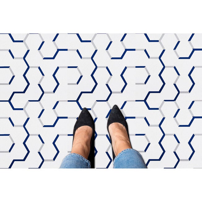 Retro 12x12 Self Adhesive Vinyl Floor Tile - Geo Puzzle - 20 Tiles/20 sq. ft., , alternate image number 2