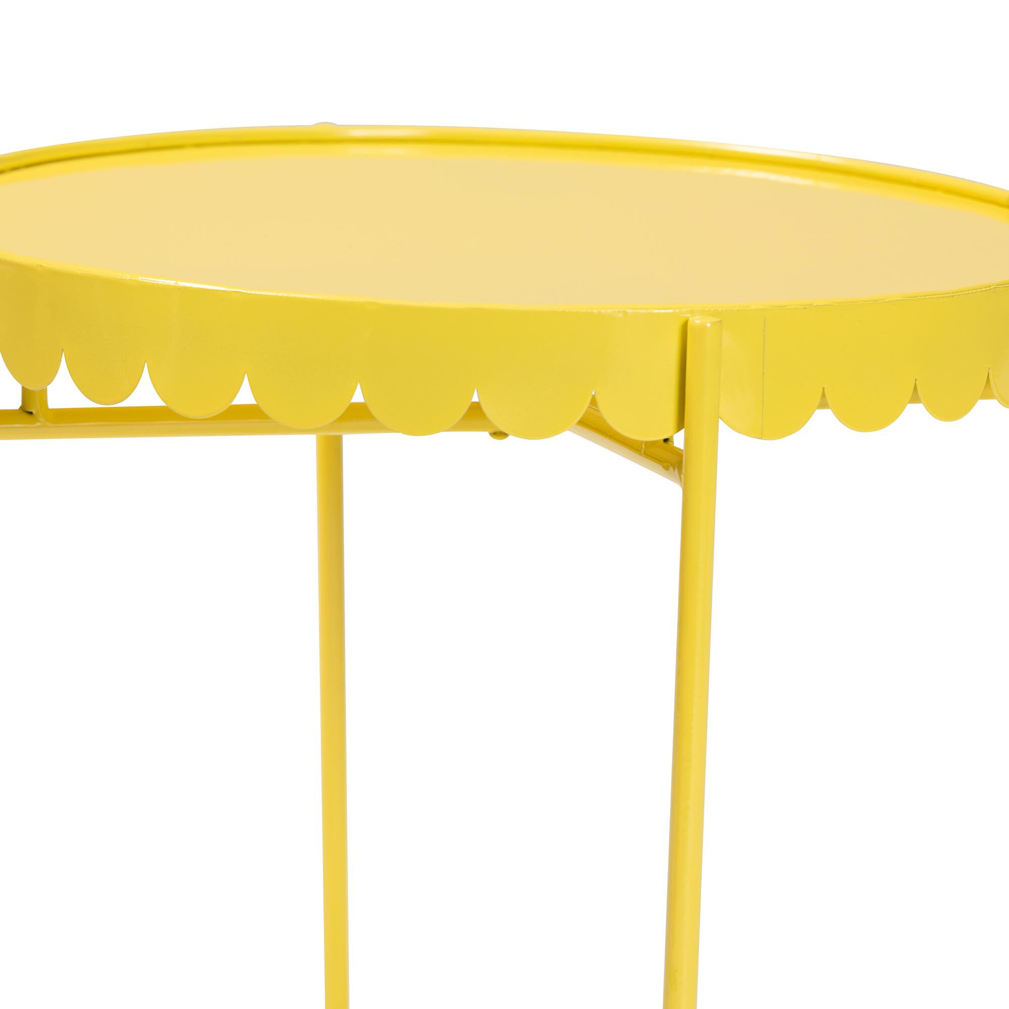 Laverne Yellow Metal Side Table, YELLOW, alternate image number 3