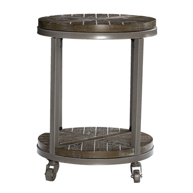 Konya Urban Industrial Round End Table, , alternate image number 1
