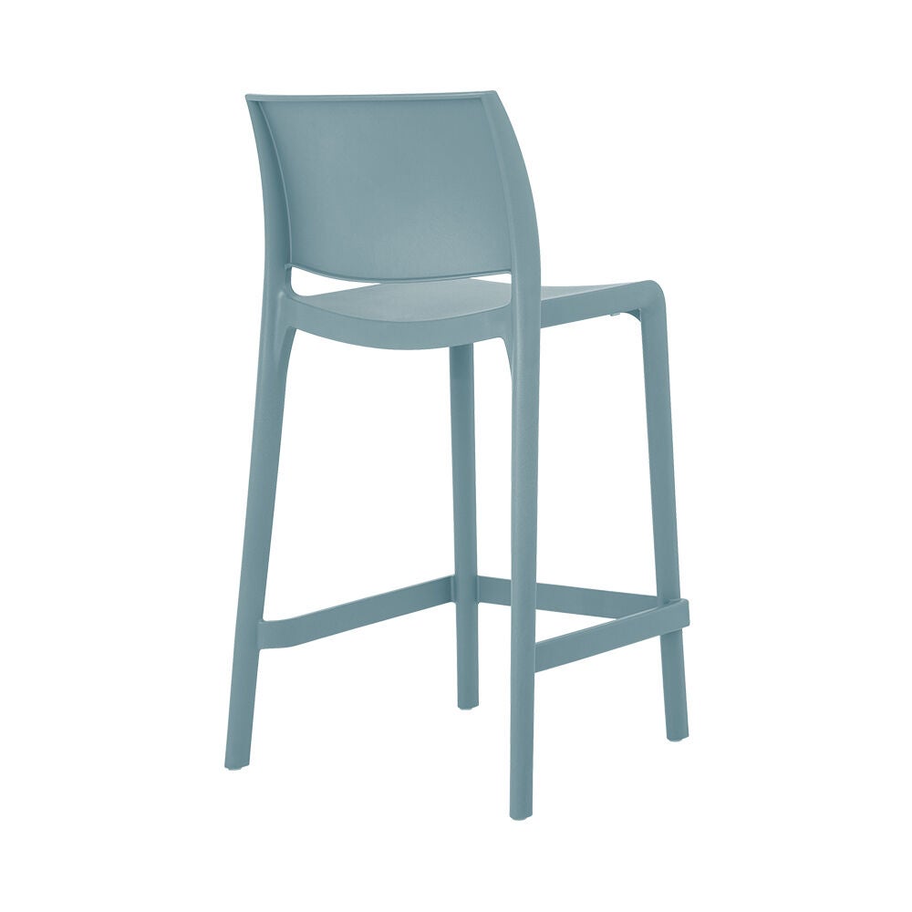 SET OF 2 SENSILLA OUTDOOR STACKABLE COUNTER STOOLS, BABY BLUE, alternate image number 3