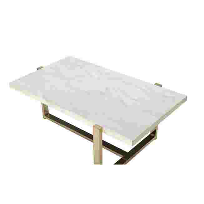Aerial view of a white coffee table