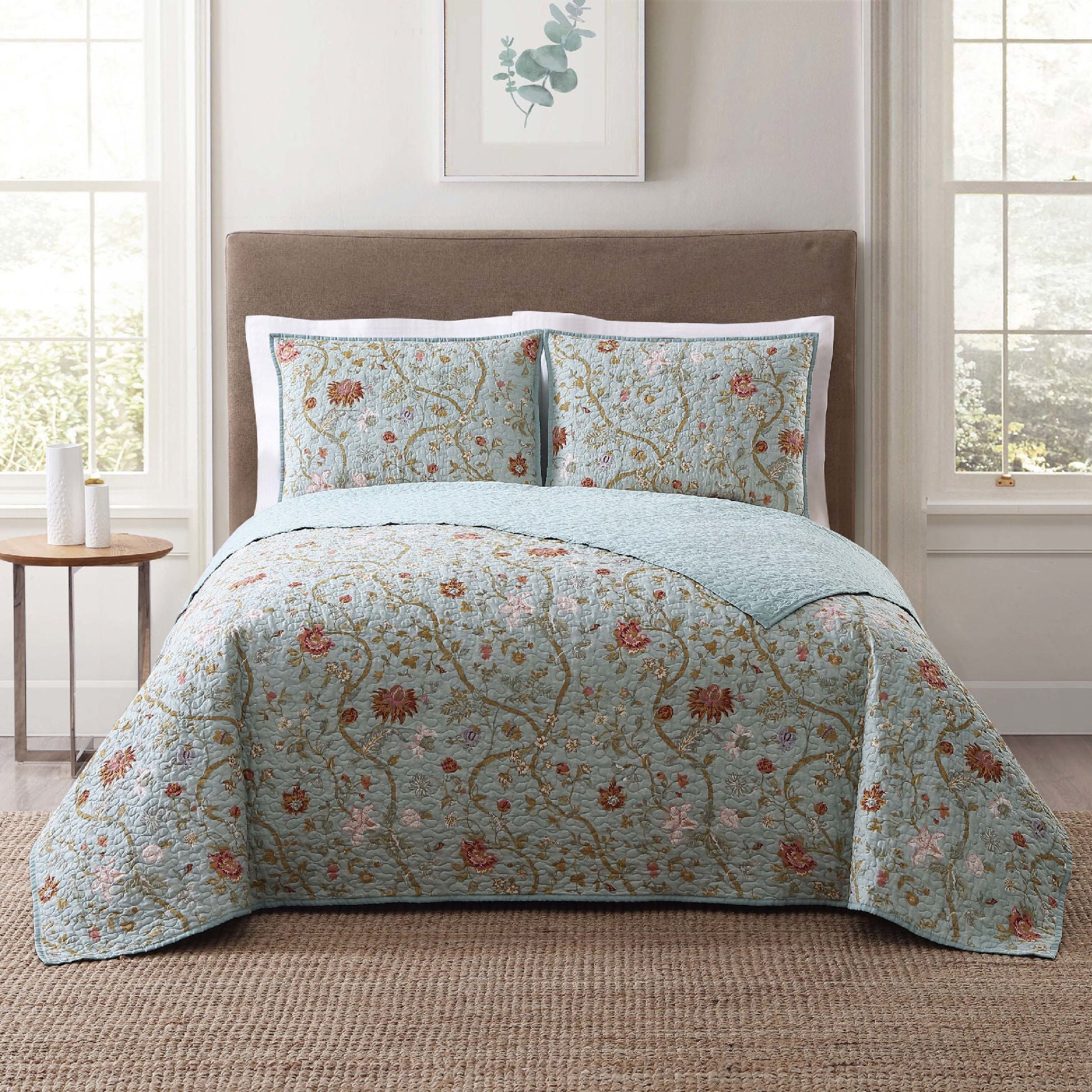 Style 212 Bedford Blue Quilt Set, BLUE BLUSH, hi-res image number 0