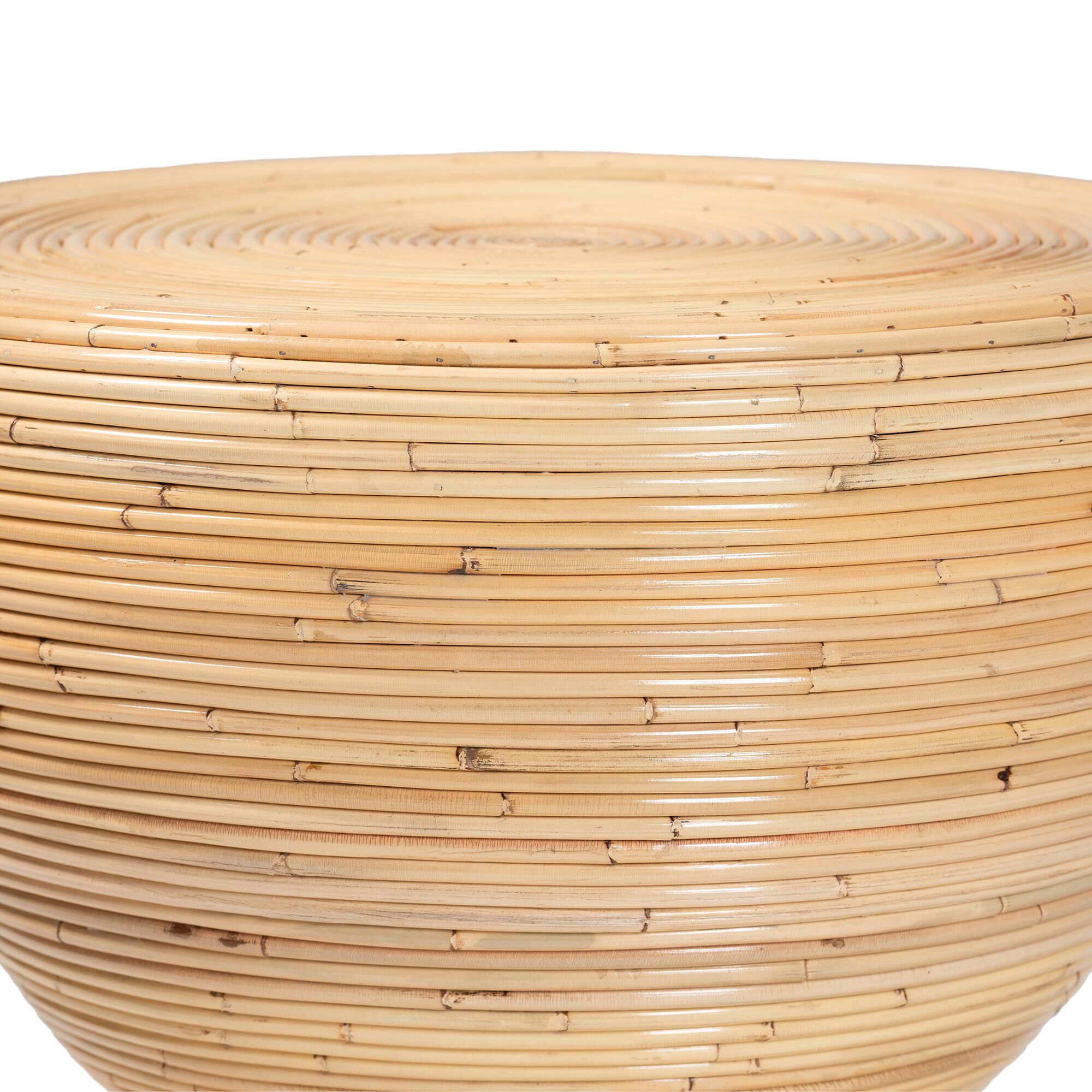 Tokyo Laminated Natural Rattan Side Table, Natural, NATURAL BROWN, alternate image number 2