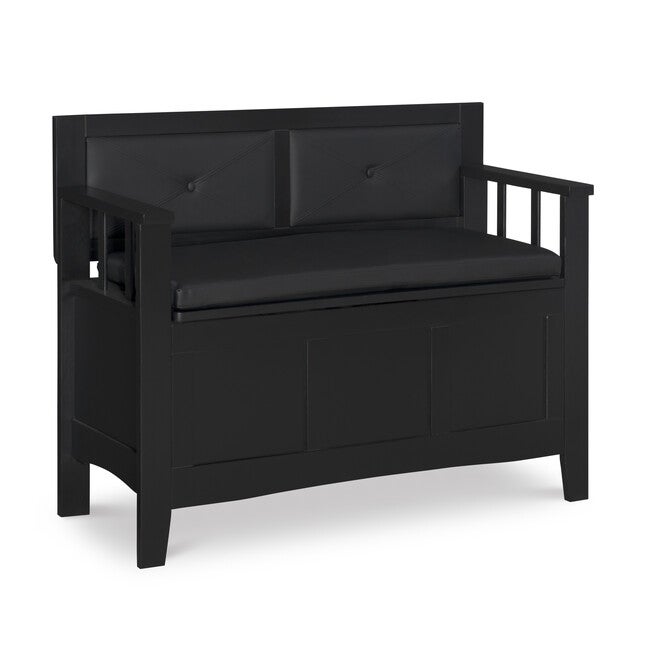 Carlton Padded Bench, BLACK, hi-res image number null