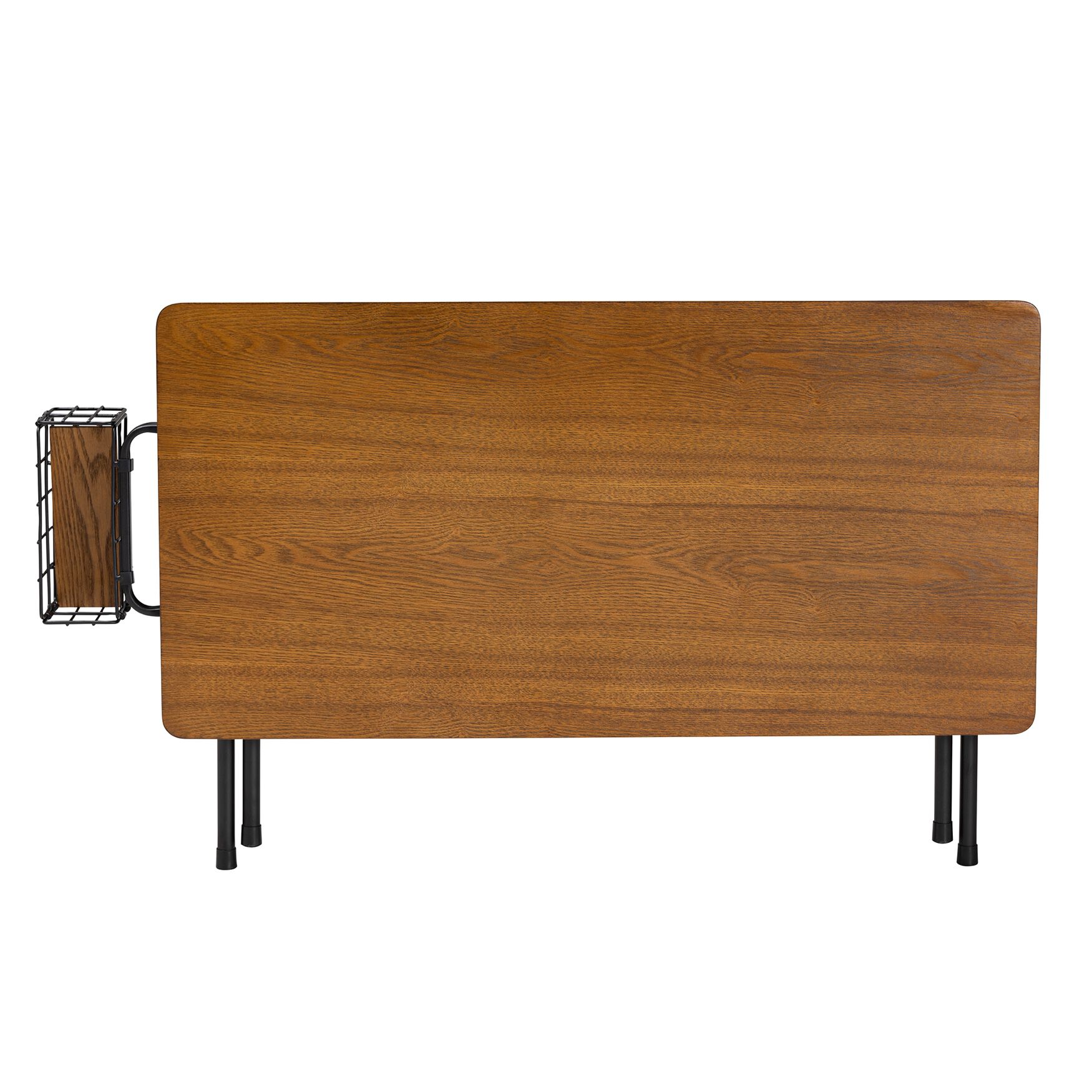 Side/end view of the coffee table with drawers closed