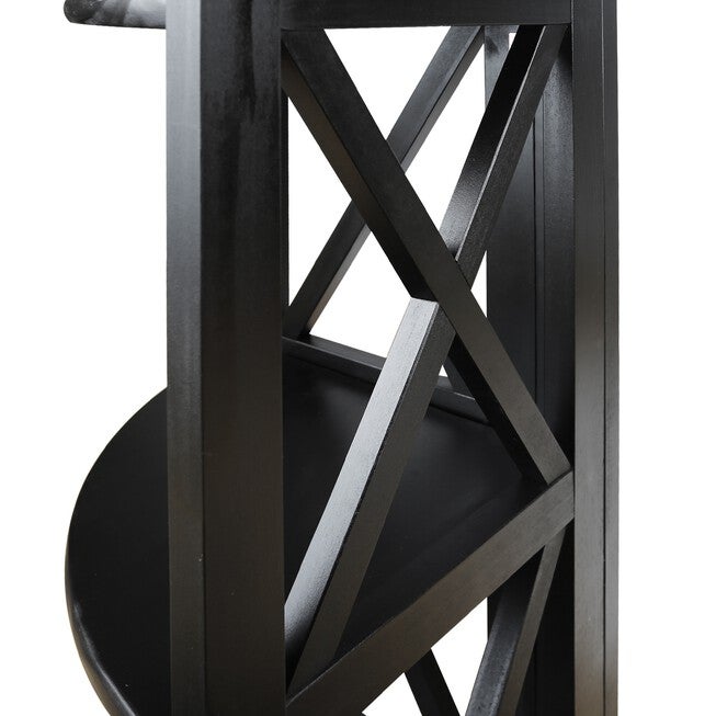 Montego 4-Shelf Corner Folding Bookcase-Black, , alternate image number null