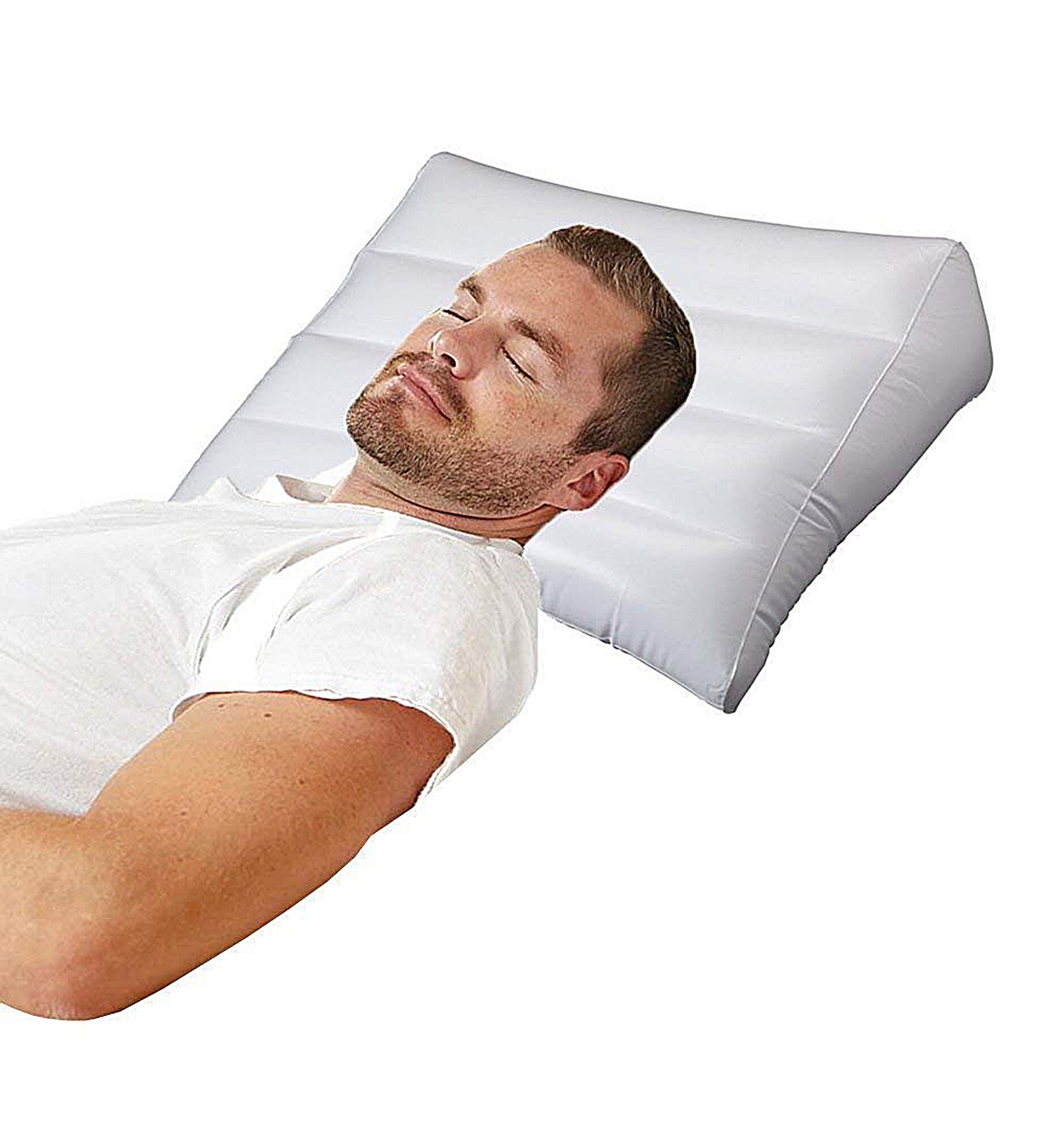 Doctor Inflatable Pillow Wedge White Standard, WHITE, alternate image number 4