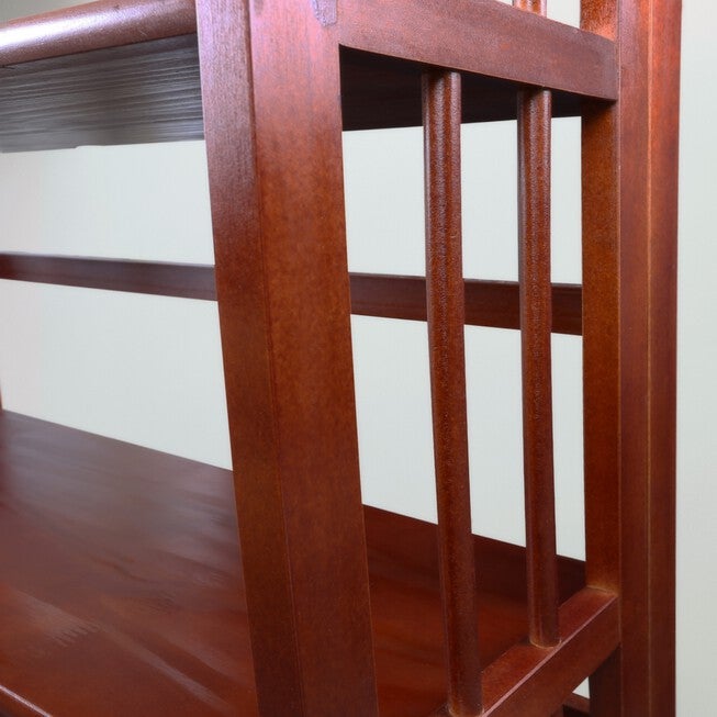 3-Shelf Folding Bookcase 14 inches Wide-Walnut, , alternate image number 10