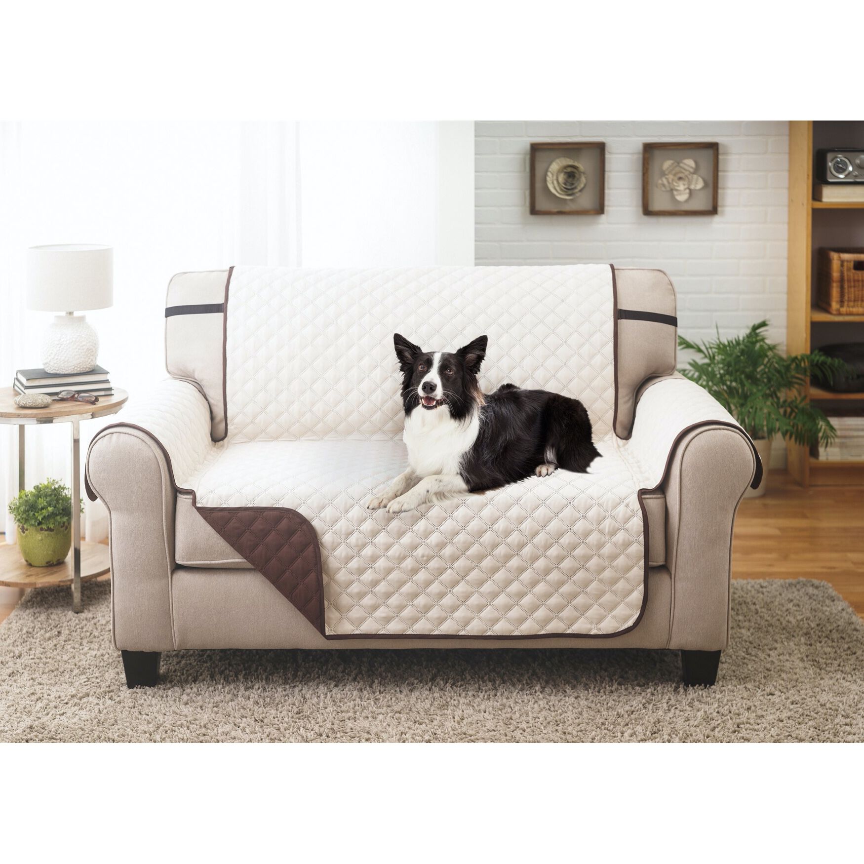 Solid Reversible Quilted Love Seat Furniture Protector, , alternate image number 3