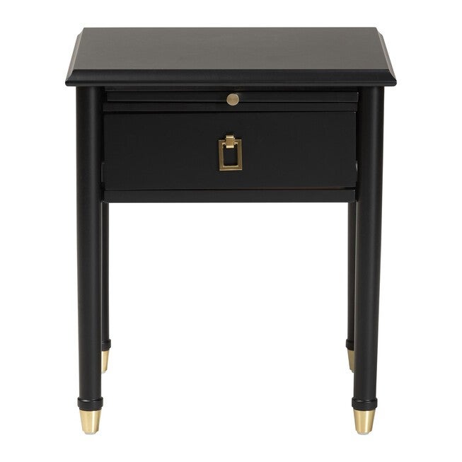 Nightstand with closed drawer and top surface