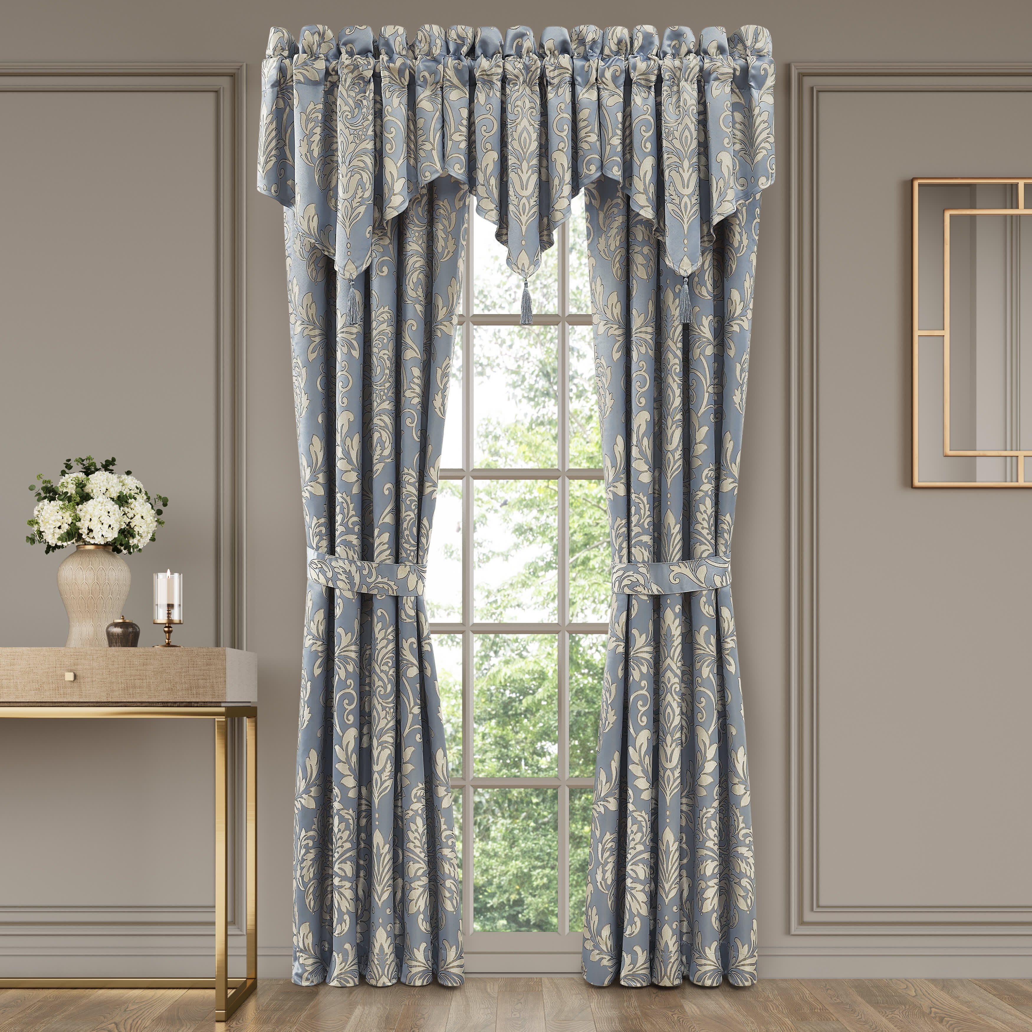 Lorenzo 84 Inch Window Panel Pair, BLUE, hi-res image number 0