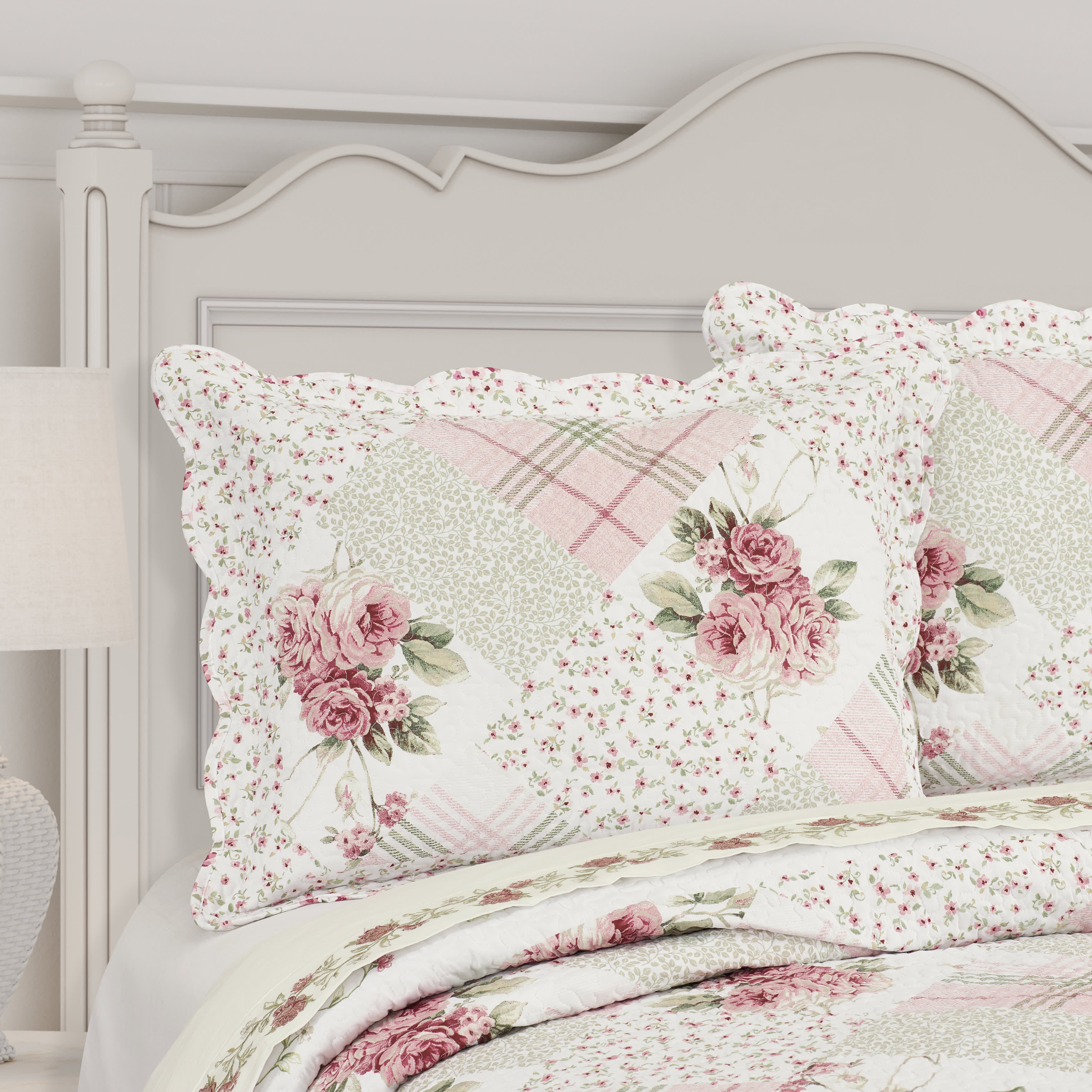 Bungalow 3 Piece Quilt Set, ROSE, alternate image number null