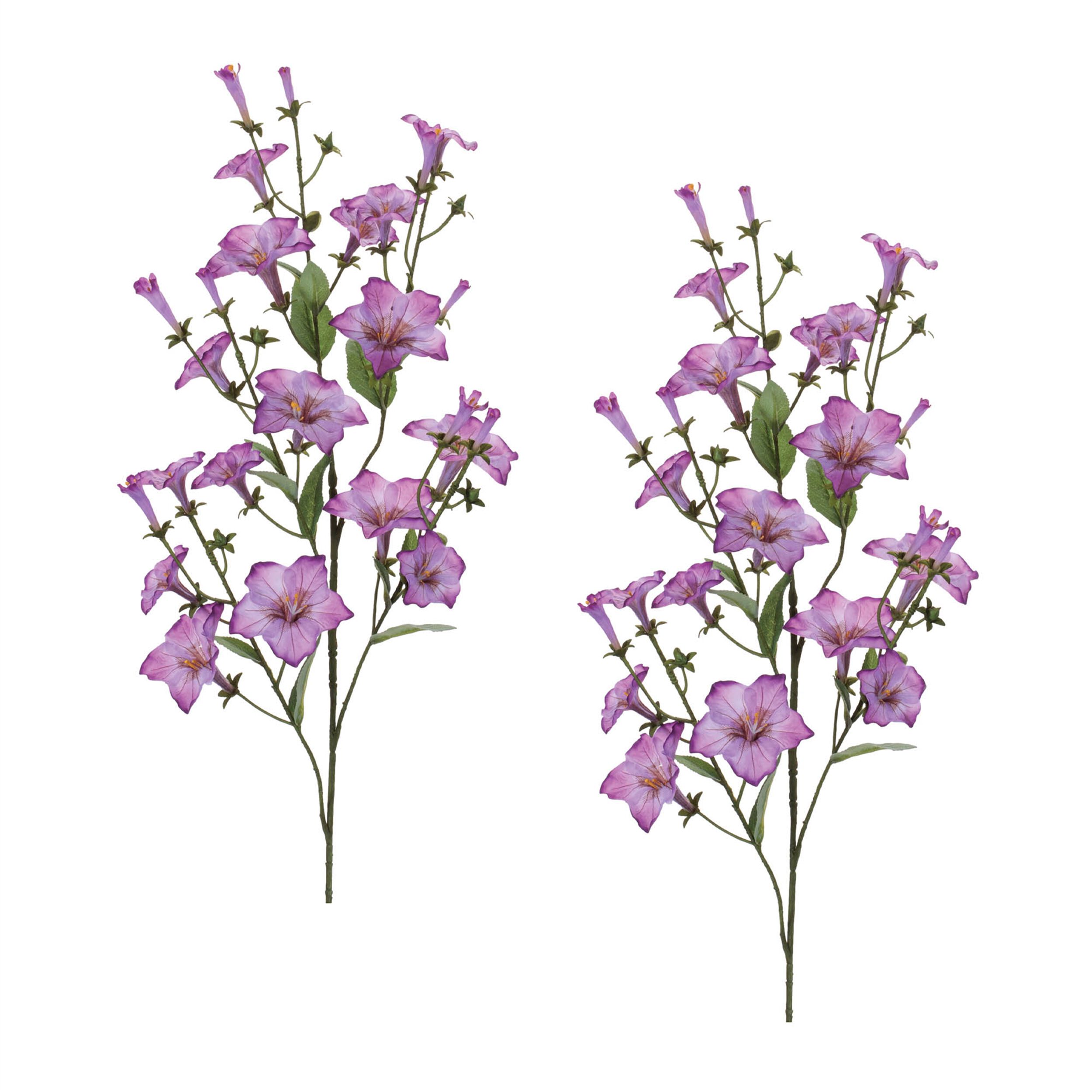 Morning Glory Floral Spray Set of 2, PURPLE GREEN, alternate image number 2