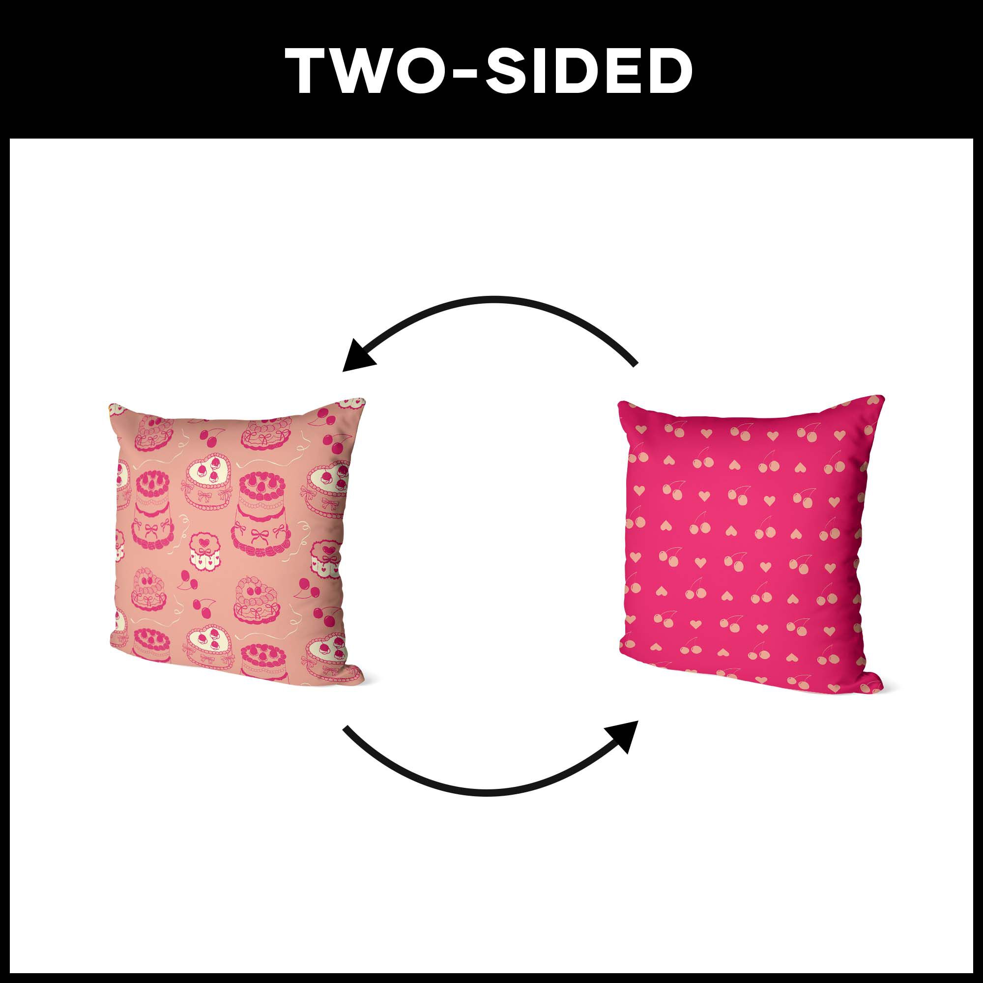 Valentine's Day V-Day Cakes Throw Pillow 18X18 Inches, VDAY CAKES, alternate image number 5