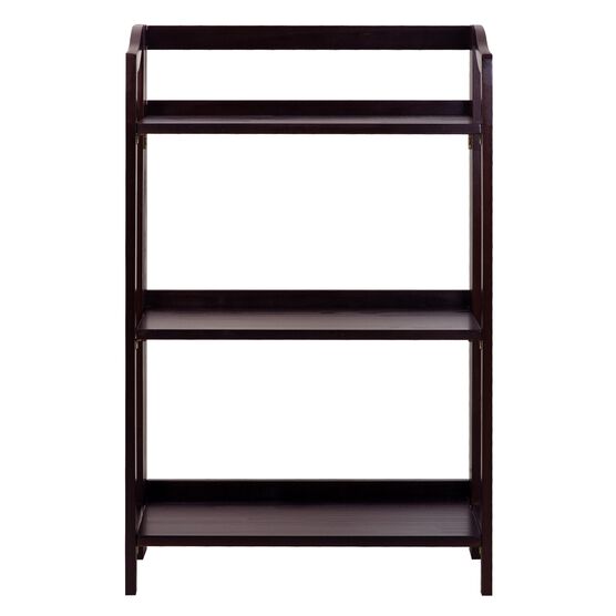 Stratford 3-Shelf Folding Bookcase-Espresso, ESPRESSO, hi-res image number null