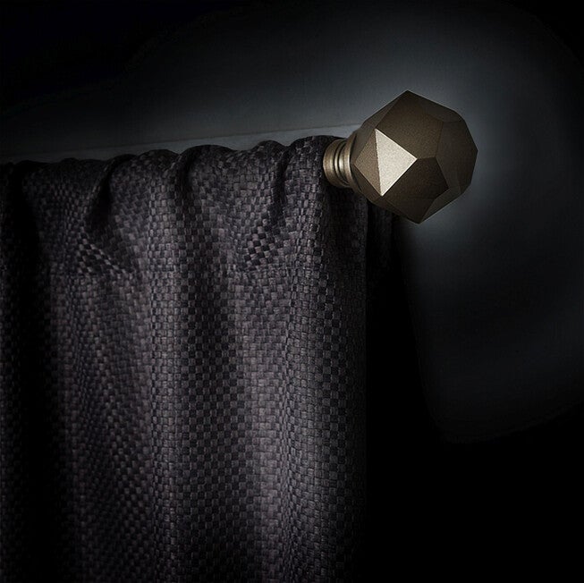 Innovative Decorative Room Darkening Wrap Around Rod & Finial 66-120, , alternate image number null