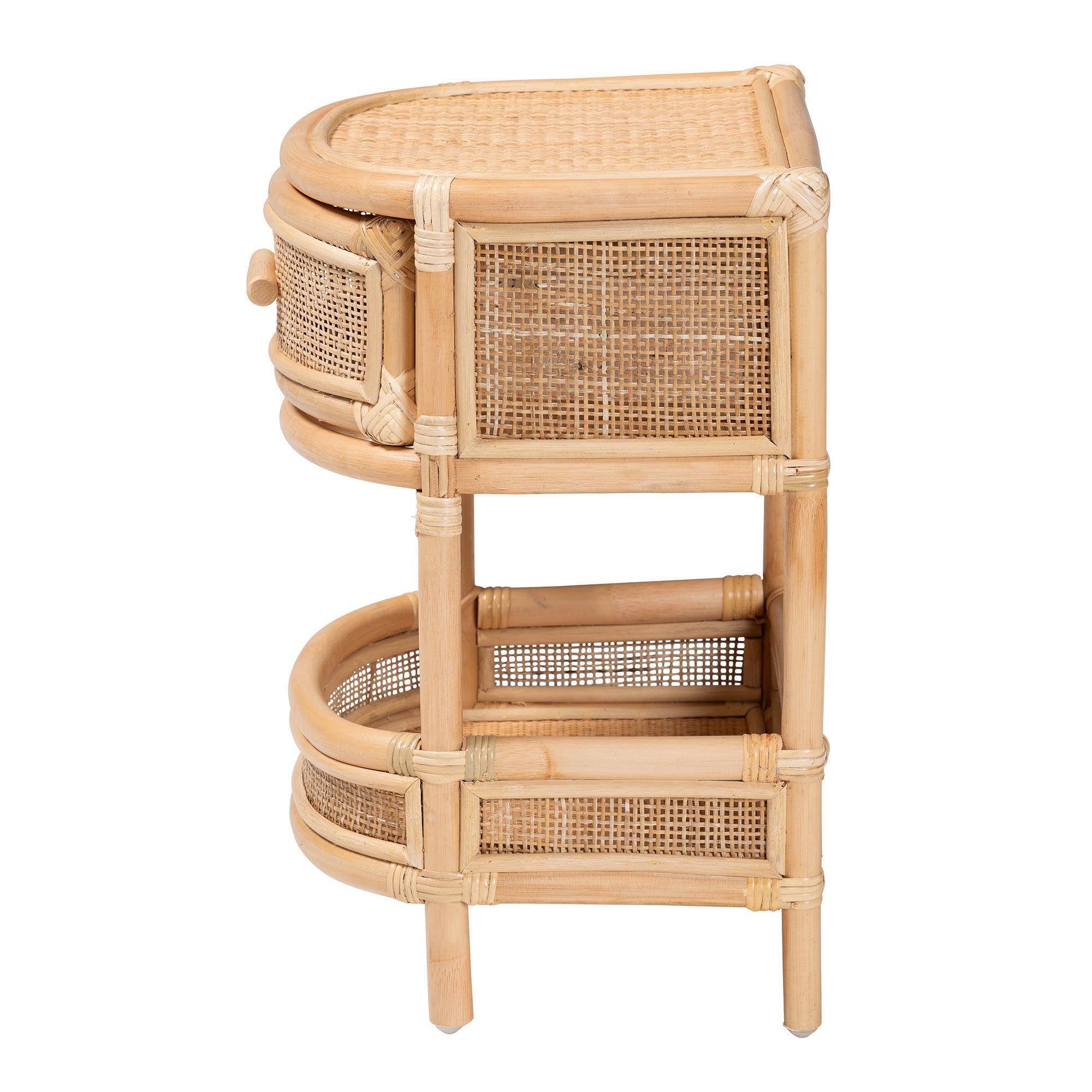 Left side of rattan nightstand