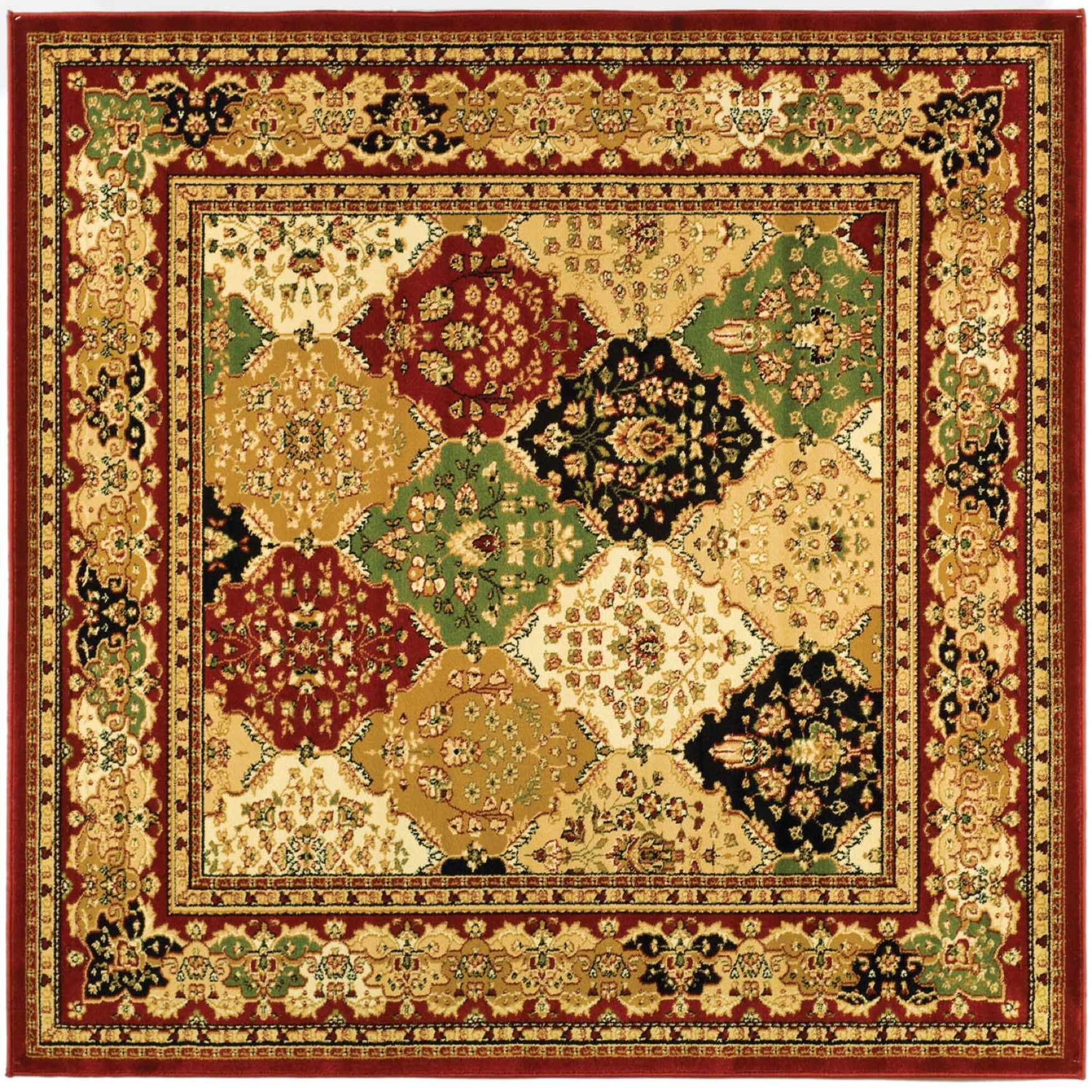 Lyndhurst 221 Multi / Red 8' X 8' Square Square Rug, MULTI RED, hi-res image number 0