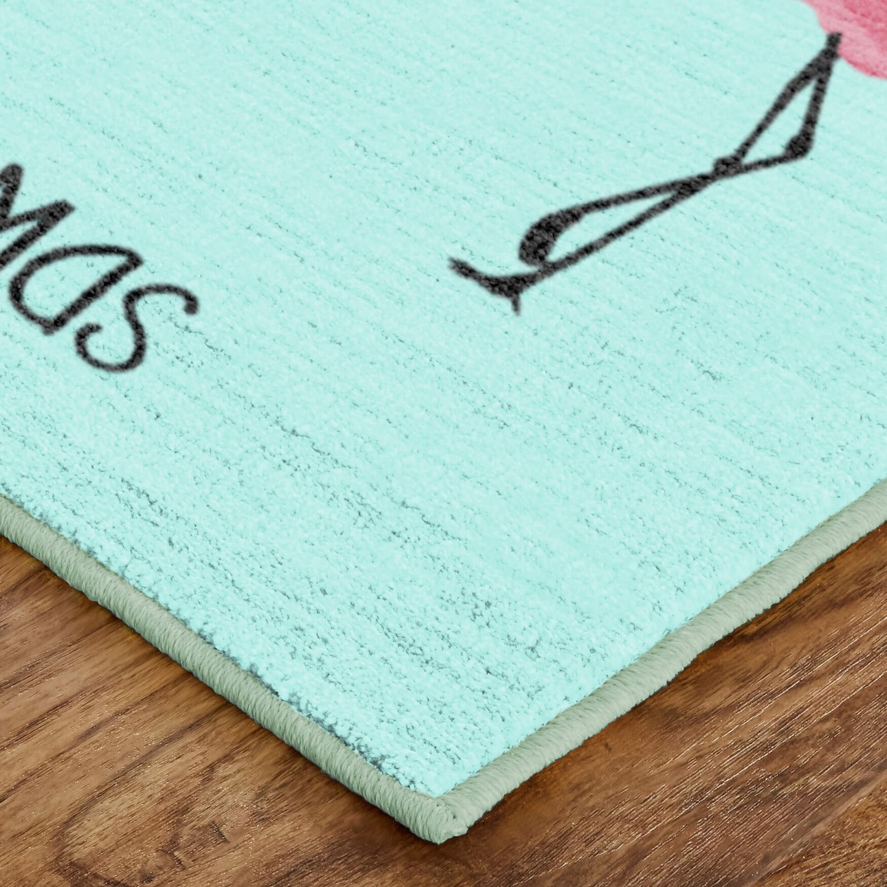 Flamingo Presents Light Blue Kitchen Rug, , on-hover image number 1