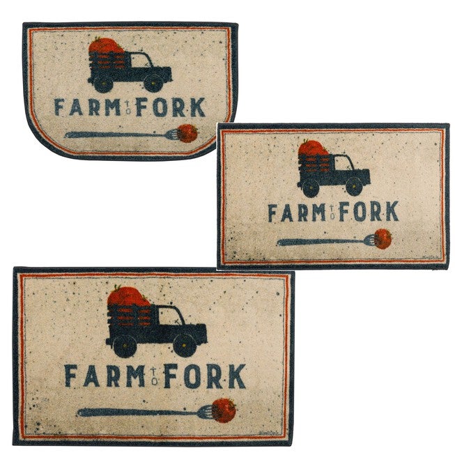 Farm To Fork Grey Kitchen Rug, , alternate image number null