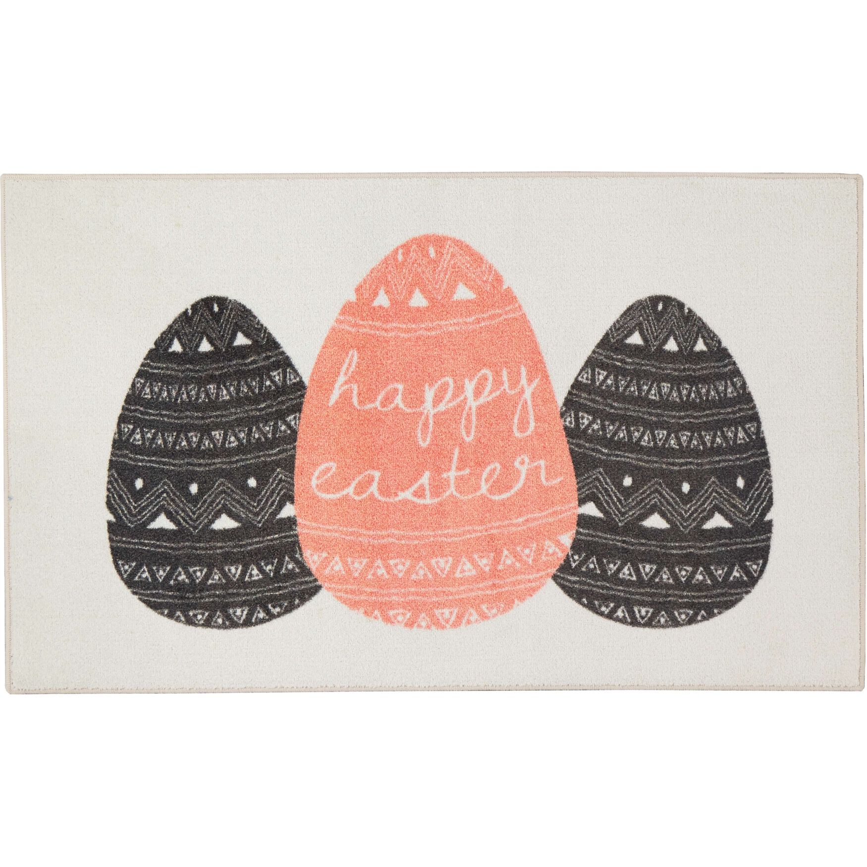 Easter Eggs Cream Kitchen Rug, CREAM, hi-res image number 0