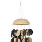 Black And Cream Coconut Shells Coastal Windchime, , alternate image number null