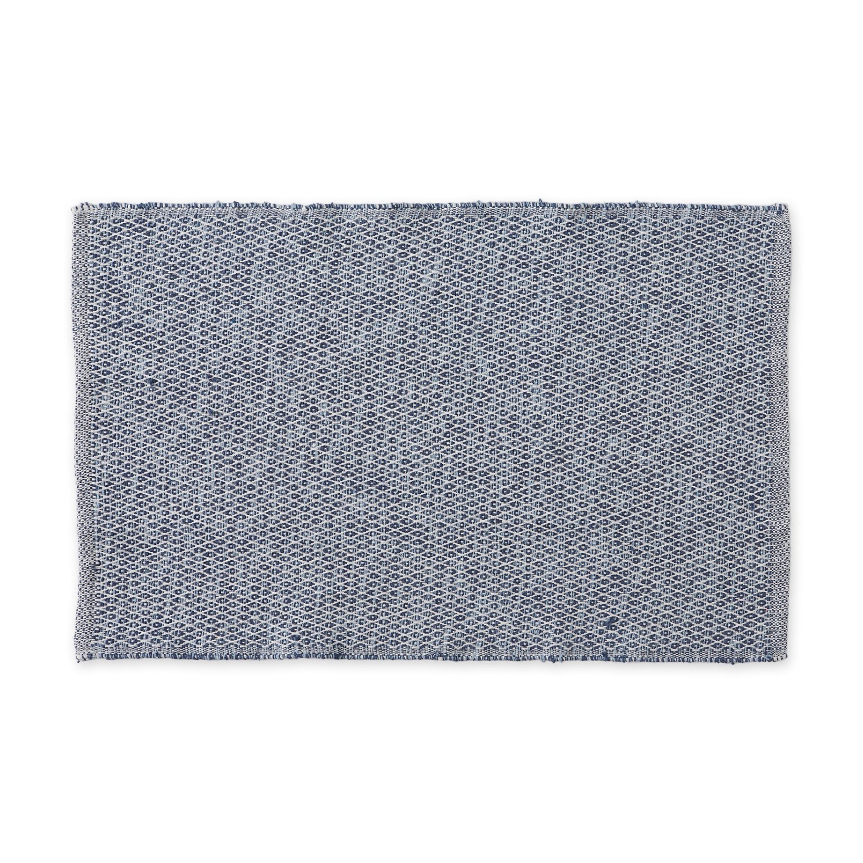 Artichoke Diamond Handwoven Recycled Yarn Rug 2X3 Ft Floor Coverings, BLUE, hi-res image number 0