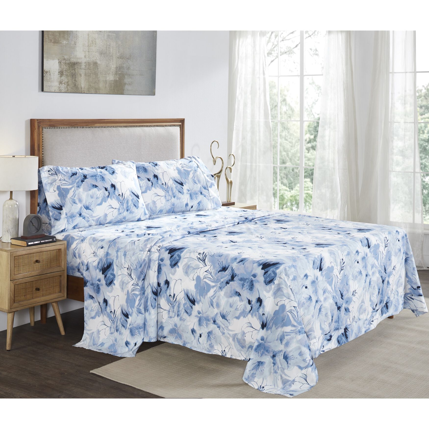 Rosalia Collection 100% Microfiber Nautical Bedsheet Set, , on-hover image number 1