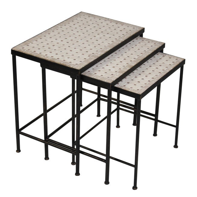 3-Pc. Travertine Nesting Tables , , on-hover image number 1