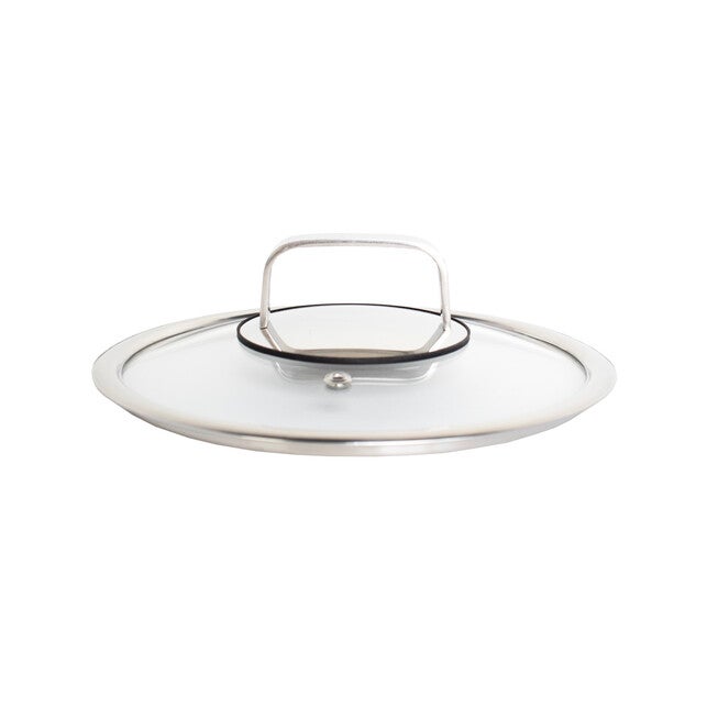 LIVWELL DiamondClad™ 8 inches Tempered Glass Lid with Silicone Rim, Cool Touch Insulated Handle, Dishwasher Safe – Clear, CLEAR, hi-res image number null