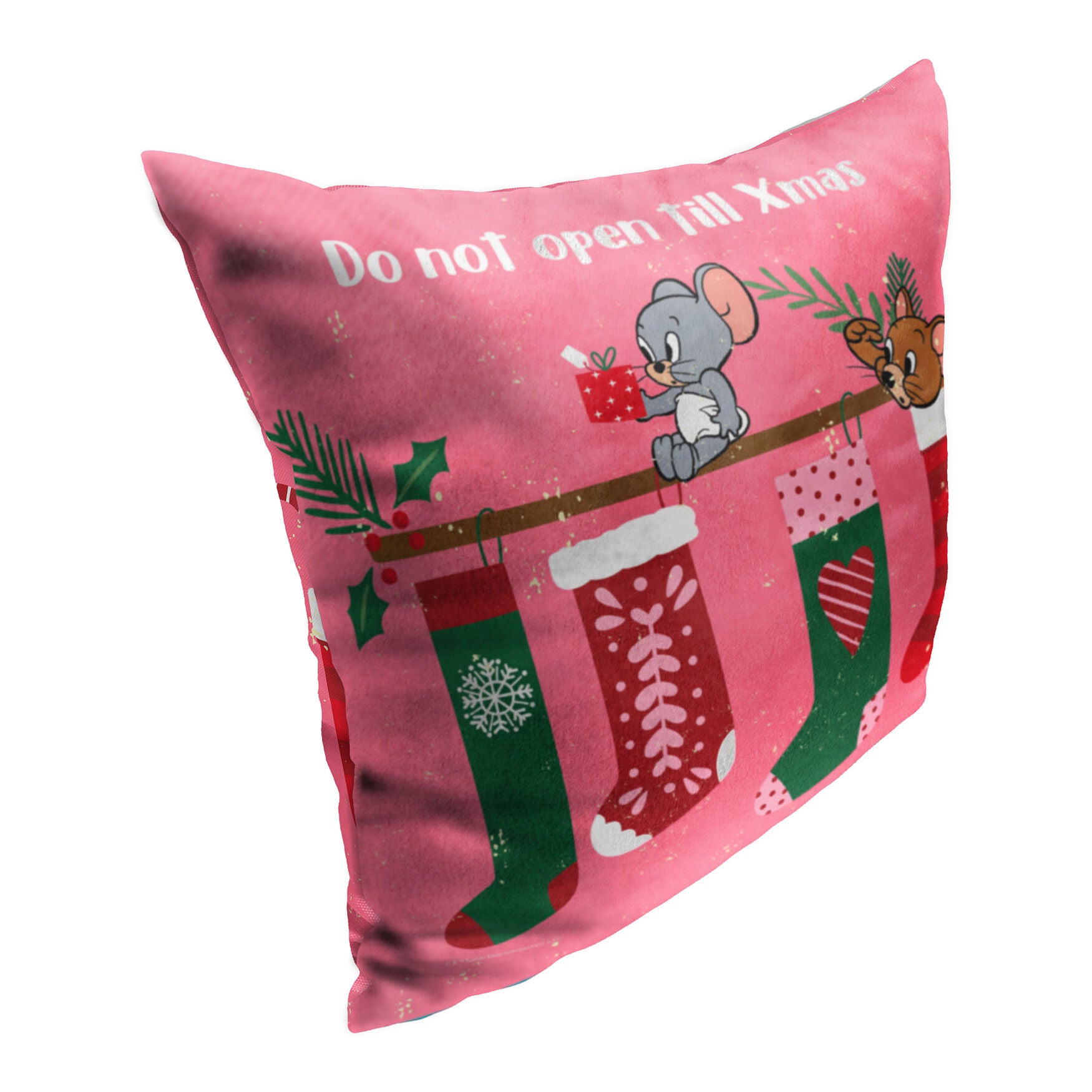Wb Tom And Jerry Don&rsquo;T Open Till Xmas 18X18 Printed Throw Pillow, , alternate image number 2